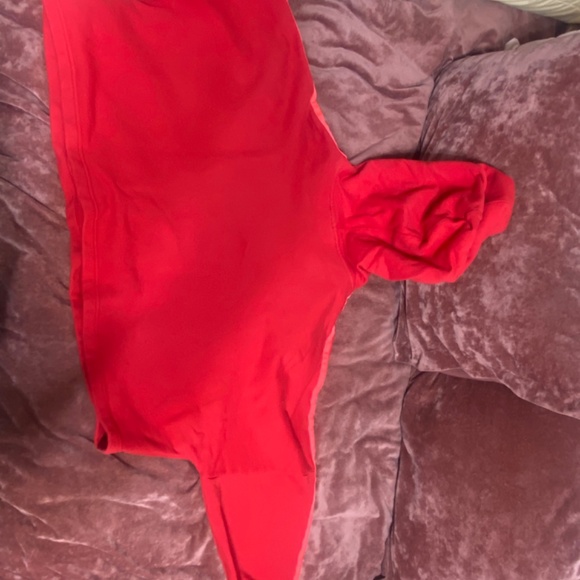 Adidas red/orange stripe hoodie - Picture 2 of 2